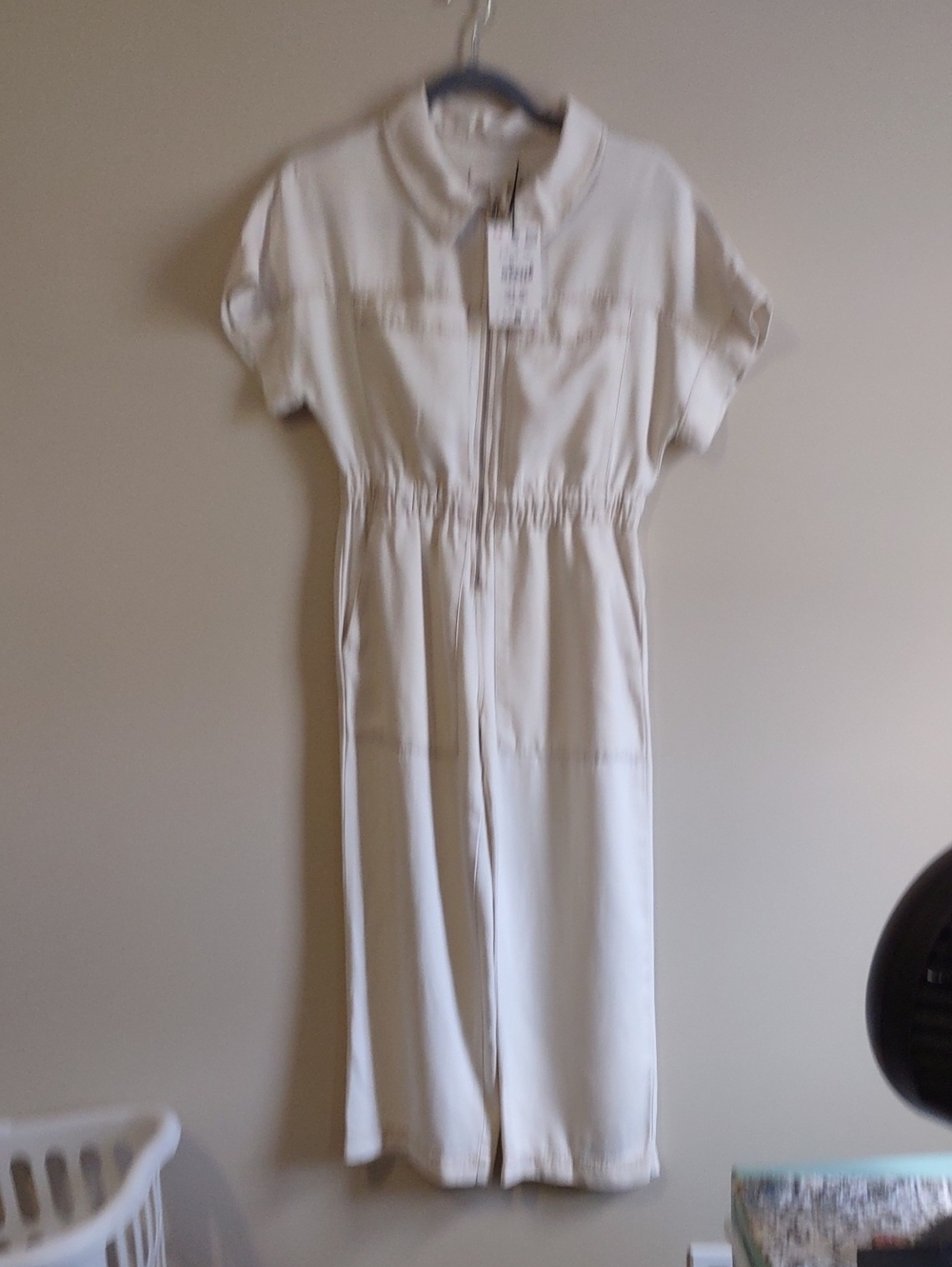 Zara Girls NWT White Utility Jumpsuit 9-10